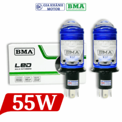Đèn Pha LED Bi Cầu Mini BMA W3F 55W Chân H4 Lắp Ô Tô Xe Máy
