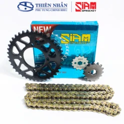Nhông sên dĩa SIAM xe Exciter 135/2009 Gold (428HSG-114L, 15T-39T)