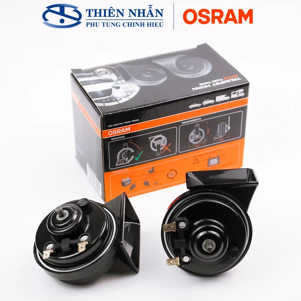 Còi sò ô tô OSRAM Trumpet Horn OHT75 Twin Tone - Ảnh 3