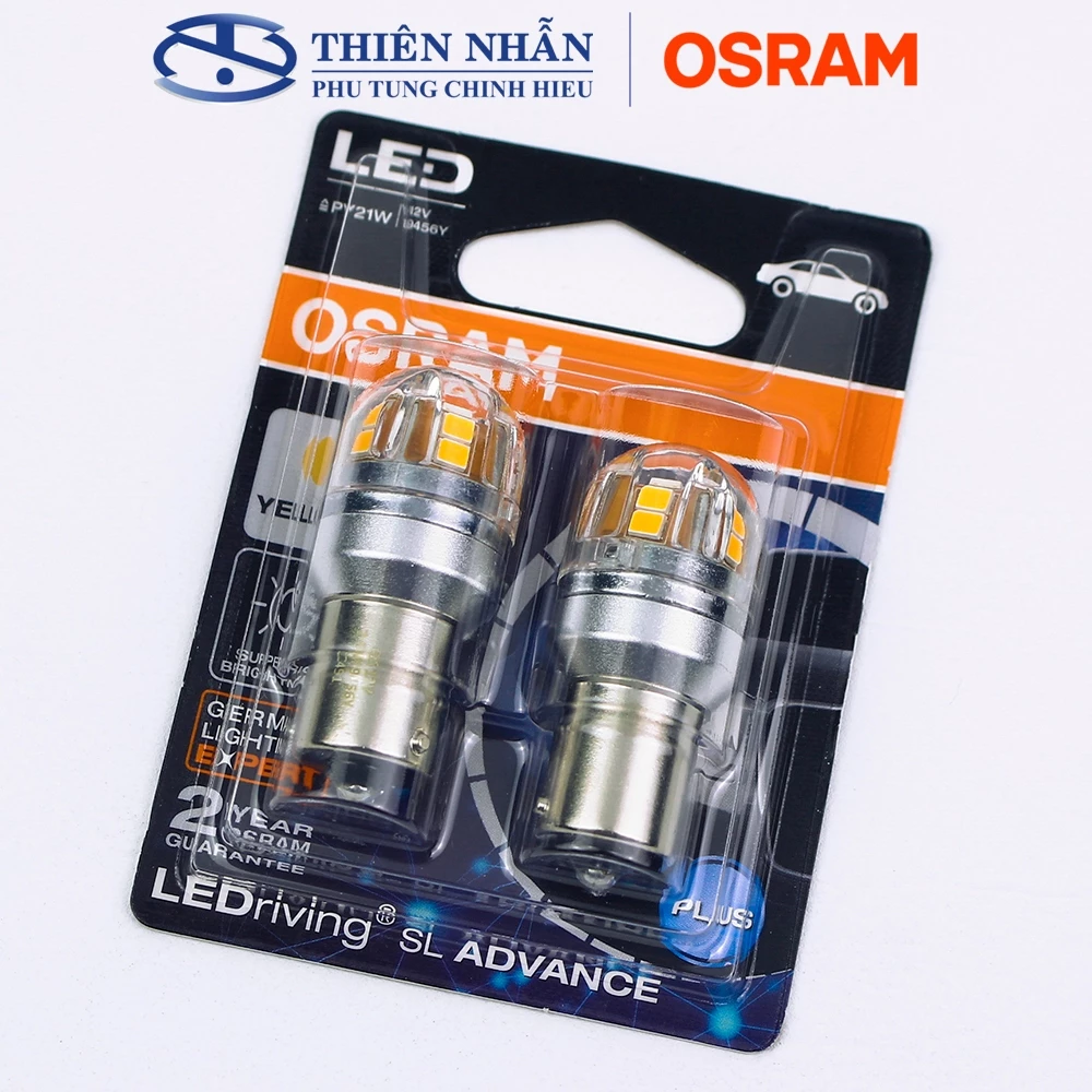 Bóng đèn Led Osram P21 tín hiệu, báo rẽ, demi, định vị, lùi, biển số,.. siêu sáng vàng 9456Y 2.5W - Ảnh 2