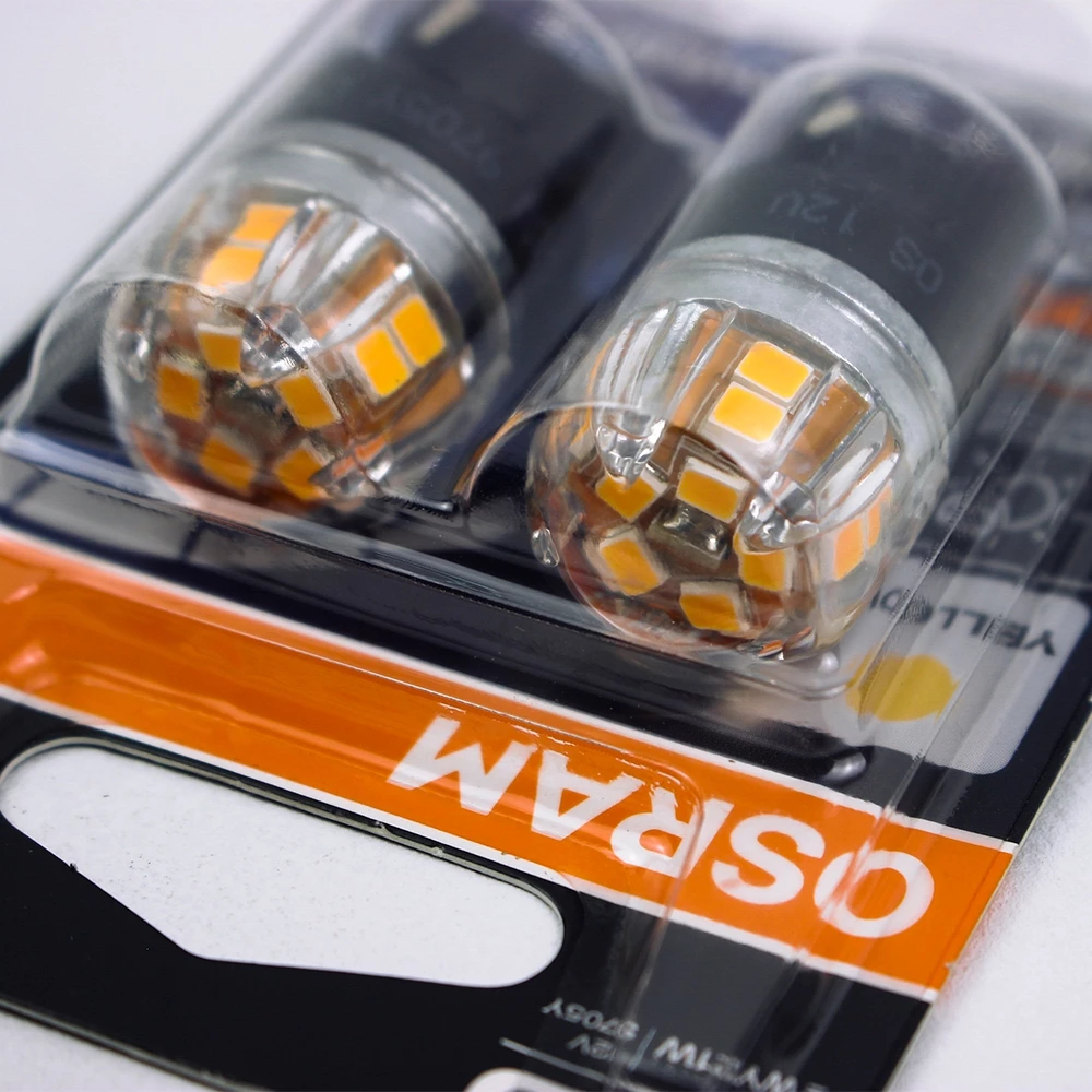 Bóng đèn Led Osram T20 tín hiệu, báo rẽ, demi, định vị, lùi, biển số,.. siêu sáng vàng 9705Y 2.5W - Ảnh 4