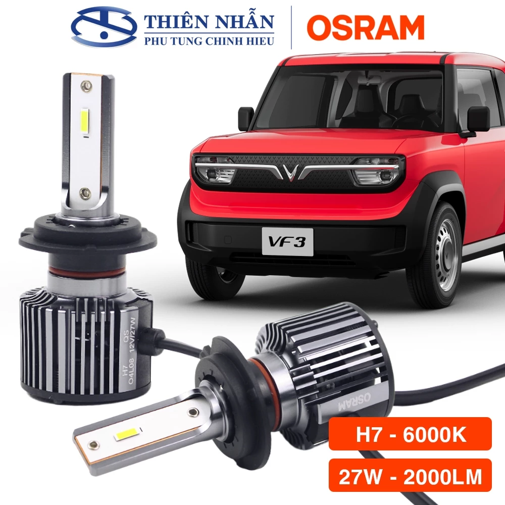 Bóng đèn Led Osram H7 EASE xe Vinfast, Toyota, Hyundai, Ford, Kia, Suzuki, Honda,.. siêu sáng trắng F5210CW 27W 2000LM