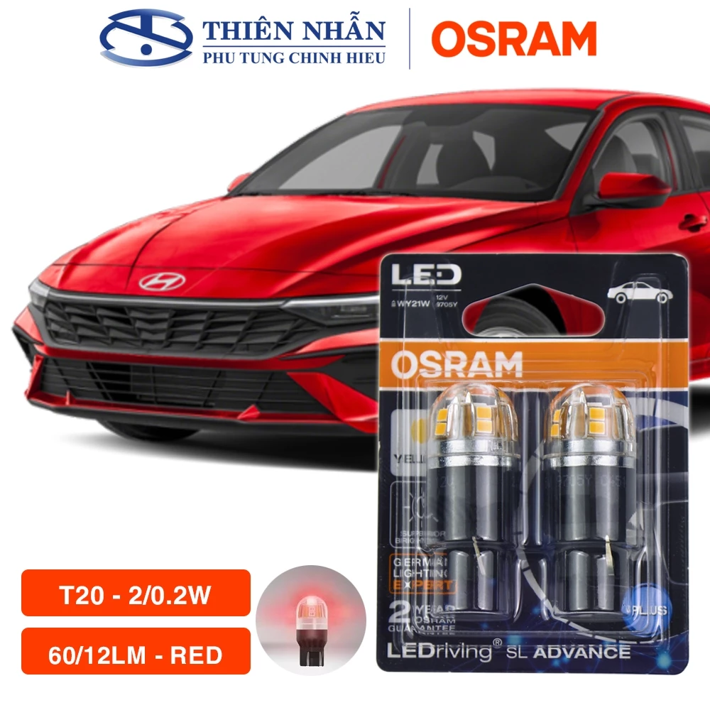 Bóng đèn Led Osram T20 ô tô tín hiệu, báo rẽ, demi, định vị, lùi, biển số,.. sáng trắng 9705CW - vàng 9705Y - đỏ 9715R - Ảnh 4
